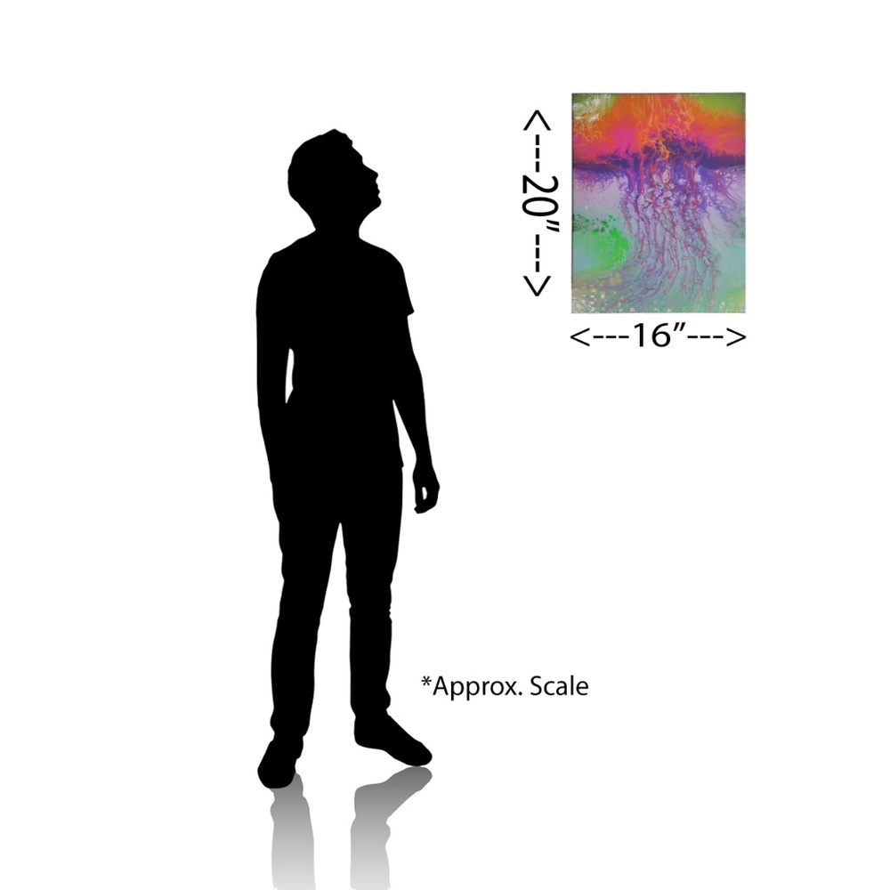 "Acrylic Abstract Painting On Canvas Original Art - Picture 4 of 4